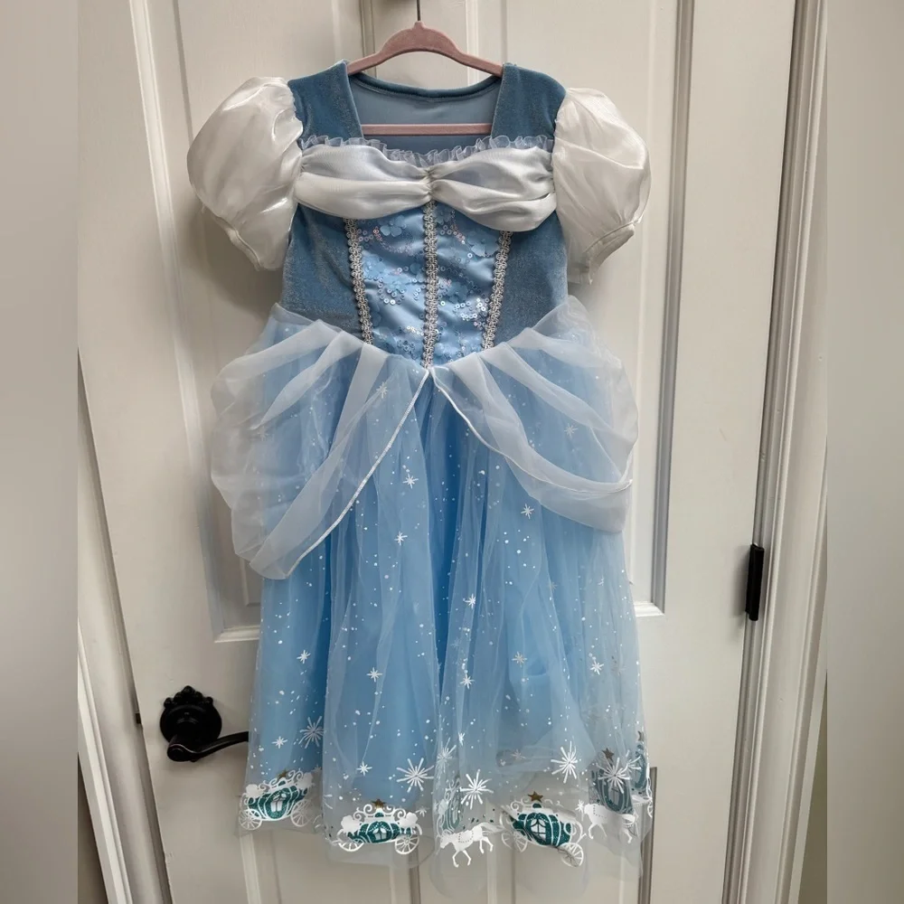 NWOT CUSTOM MADE Disney Cinderella Toddler Girl 6 Princess Dress Up Dress Gloves